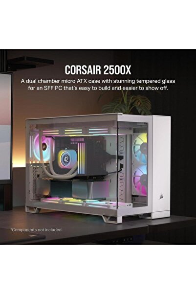 Corsair Carcasa Corsair iCUE LINK 2500X RGB, Mini Tower, tempered glass (Alb)
