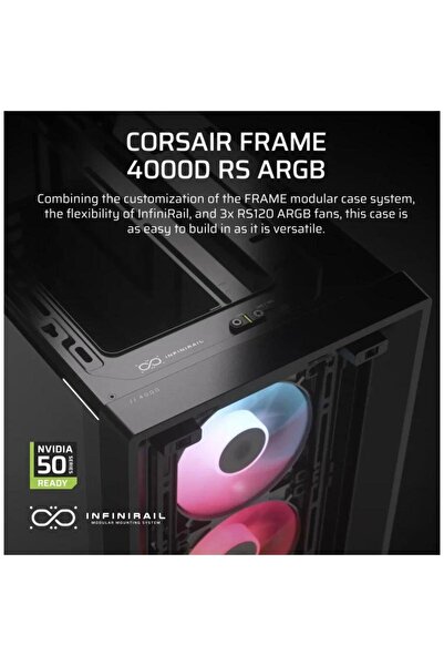 Corsair Carcasa Corsair Frame 4000D RS, Mid-Tower (Negru)
