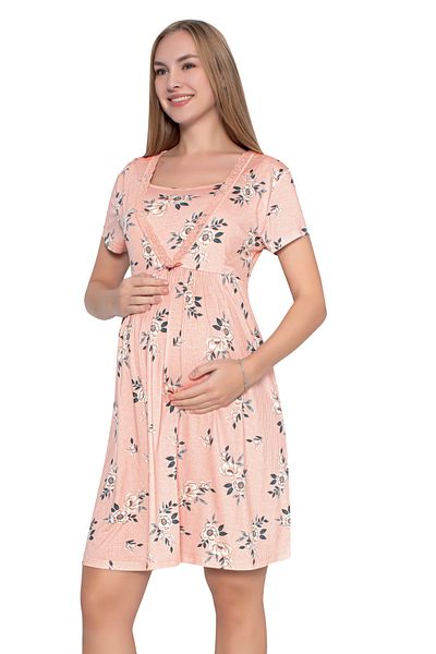 Cotpark Women's Viscose Combed Fabric Nursing Featured Maternity and Maternity Nightgown 13665