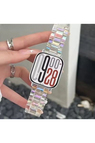 Alstrap Xiaomi Redmi Watch 5/Watch 4/Mi Band 8 Pro/9 Pro Uyumlu Şeffaf Hologr...