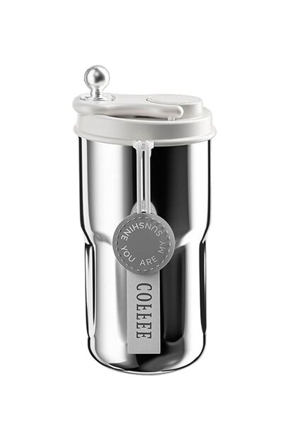 Weather Forecast 316 L Silver 420 ml Vacuum Hot Cold Coffee Hand Thermos Mug Cin486Slv