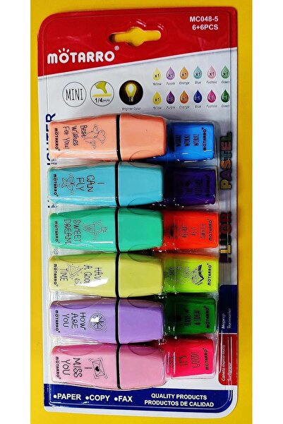 MOTARRO -Highlighters - Mini & Big TextMarkers Pastel and Fluorescent Colours Different Varieties