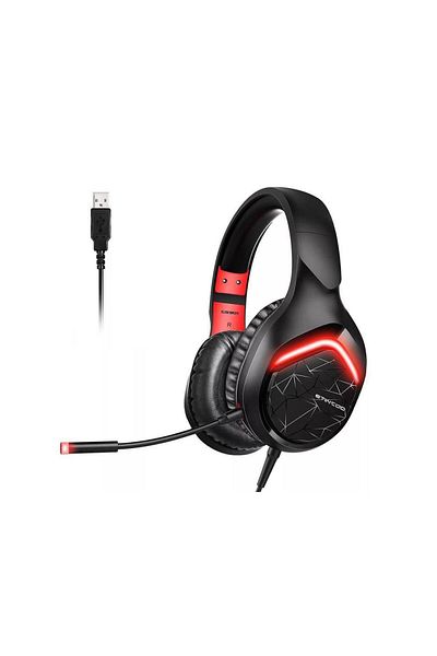 SOMIC Casti gaming Somic GS301 7.1, Microfon, USB, iluminare LED rosu (Negru)