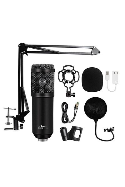 Mediatech Microfon de streaming Media-Tech, Negru