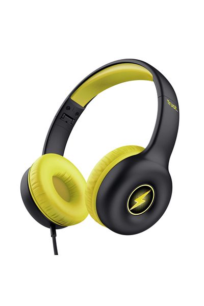 Trust Casti Trust Nouna Kids, Jack 3.5mm, Stereo 2.0 (Negru/Galben)