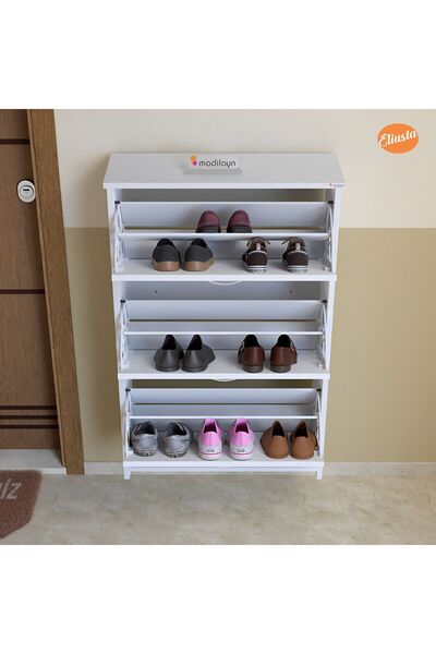Modilayn Mihra Kapı Önü Asma Düşer Kapaklı Ayakkabılık Ayakkabı Dolabı