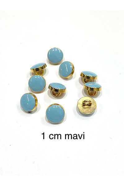 karantuhafiye Blue 1 cm Blouse Button / Metal / Blouse Shirt Button