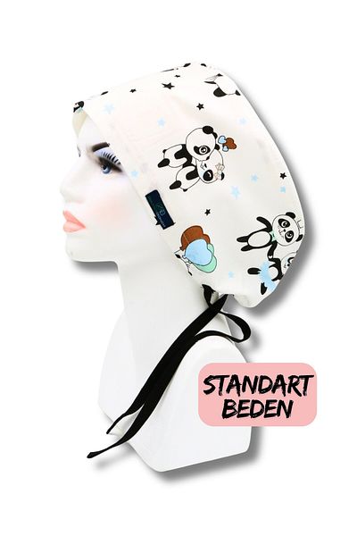 doktorbonem Standard Size Panda Patterned Surgical Cap Doctor Nurse Health Worker Hospital Cap