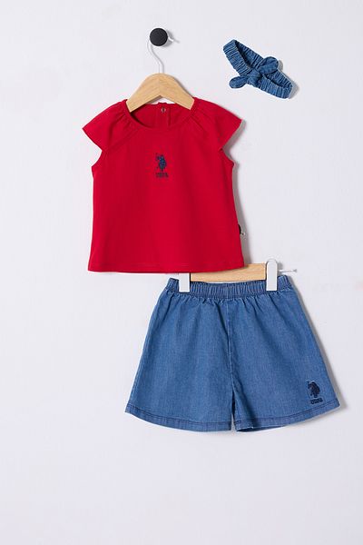 U.S. Polo Assn. U.S.Polo Assn. Usb2462 Red Girl's Suit