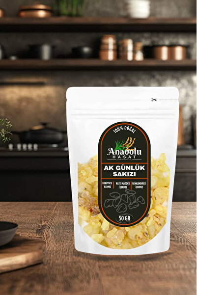ANADOLU HASAT Ak Günlük Sakızı 50 gr - Reçine Günlük Bitkisi (%100) -50 gr