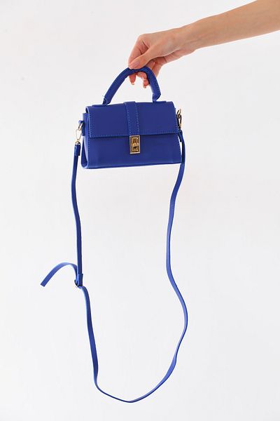 Bliss Geantă de mână și de umăr Saks Blue Color pentru femei, cu curea laterală reglabilă