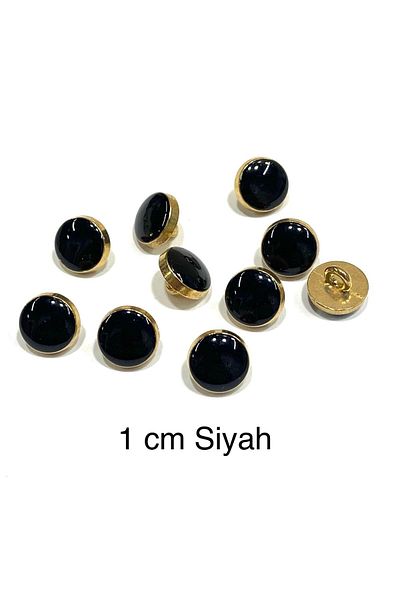 karantuhafiye Blouse Button/ Metal Blouse Shirt Button/ 1 cm /02729/ Black
