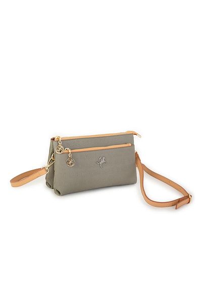 Getcho Jodi Green Women's Small Strap Daily Use Zippered Multi-Eye Crossbody Bag Lightweight Model