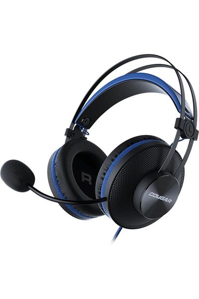 Cougar Cougar Immersa Essential Blue Gaming Headset, Wired, Microphone (Black/Blue)