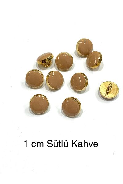karantuhafiye Milky Brown Metal Blouse Button 1 cm 02729
