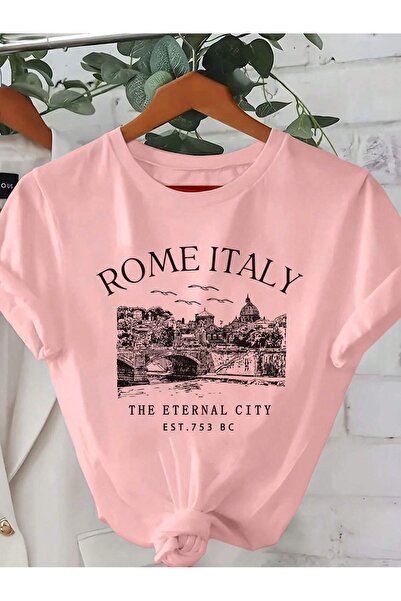 OVER HEAD Žene Rim Italija 753 Štampano Oversize kroj T-shirt