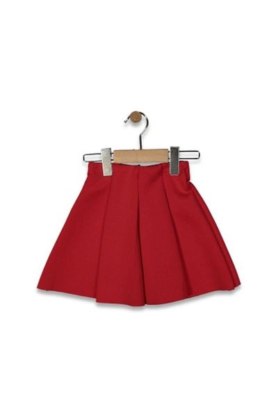 ESKİŞEHİR YUMURCAK Solid Color Diver Fabric Skirt