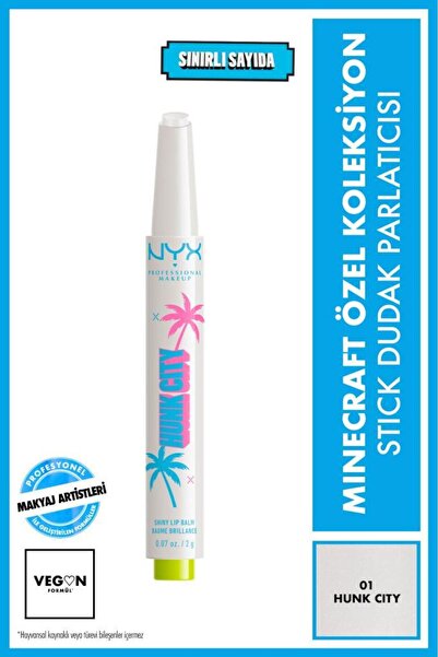 NYX Professional Makeup Minecraft Özel Koleksiyon Stick Dudak Parlatıcısı - 0...