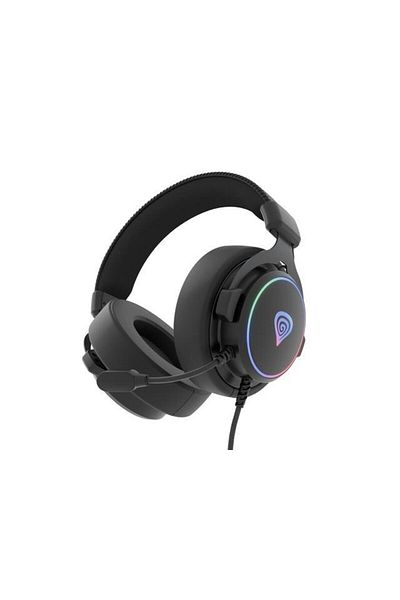 Genesis Casti Gaming Over-Ear Genesis Neon 764, USB-A 2.0, Surround Virtual 7.1, Iluminare RGB
