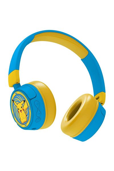 OTL Casti Gaming OTL Pokemon Pickachu, Pentru copii, Cu fir si Bluetooth (Albastru/Galben)