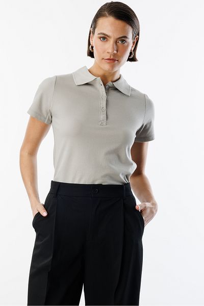 GENIUS STORE Γυναικείο T-Shirt Basic Polo Neck ΓΥΝΑΙΚΕΙΟ-POLOYAKA