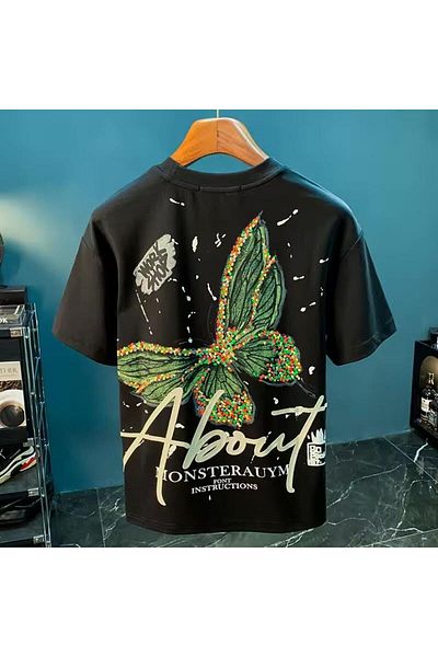 Tarz Cool Μπλουζάκι Unisex με στάμπα με λαιμόκοψη με λαιμόκοψη