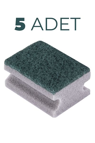 EverKlean 5-Piece Corrugated Gray Economical Nail Protection Dish Sponge