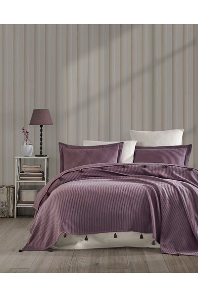Marka 100% Cotton Luxury Hair Braid Plum Newhome Set