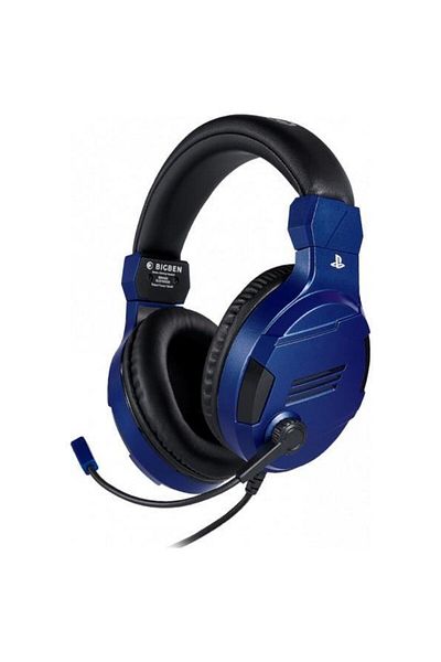 Bigben Casti Gaming Stereo BigBen Headset Licenta Sony Playstation, PC, Jack 3.5mm, Cablu 1.2m (Albastru)