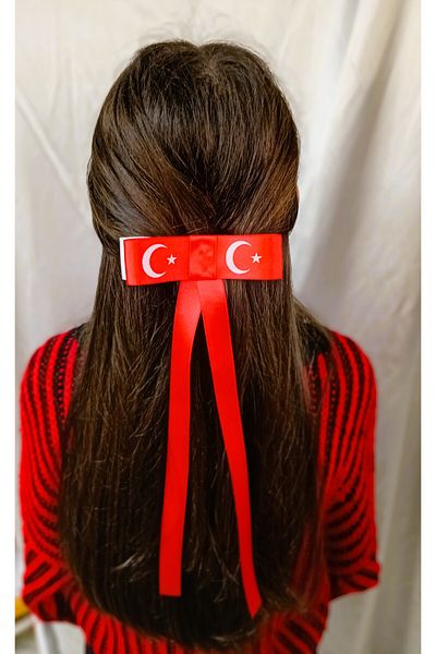 Lissa Aksesuar 23 April Children's Day Single Flag Long Tail Buckle