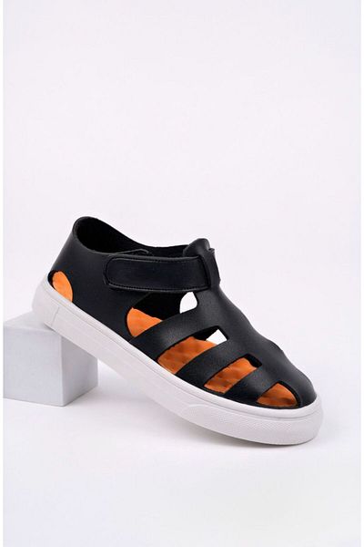 McDark Children's Orthopedic Velvet Black Sandals