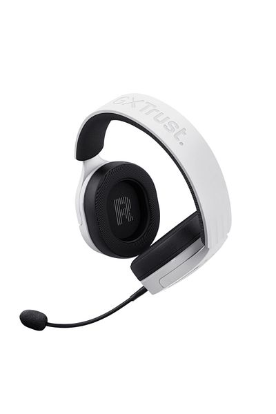Trust Casti Gaming Trust GXT 491W Fayzo, Cu brad, Bluetooth, Microfon, iluminare RGB (Alb)