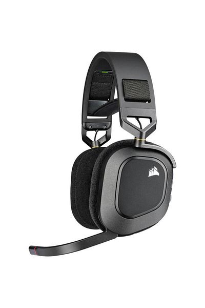 Corsair Casti Gaming Wireless Corsair HS80 RGB Carbon, iluminat RGB, USB, Dolby Atmos (Negru)