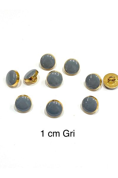 karantuhafiye Blouse Button/ Metal Blouse Shirt Button/ 1 cm /02729/ Gray