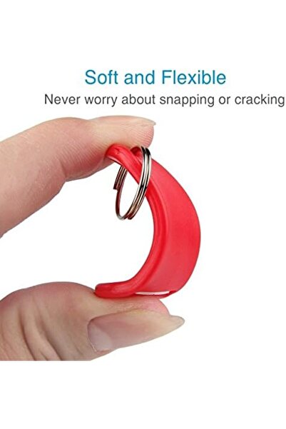 Generic HOMEE Key Tags, 50 Pack Tough Plastic ID Labels Keyring Keychain with Split Ring and White Label - 1