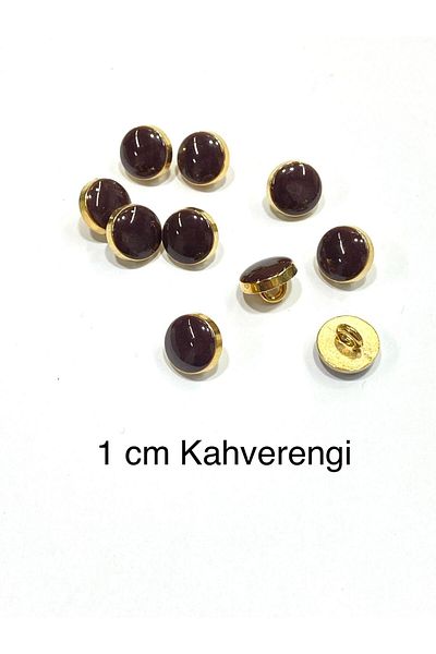 karantuhafiye Blouse Button/ Metal Blouse Shirt Button/ 1 cm /02729/ Coffee