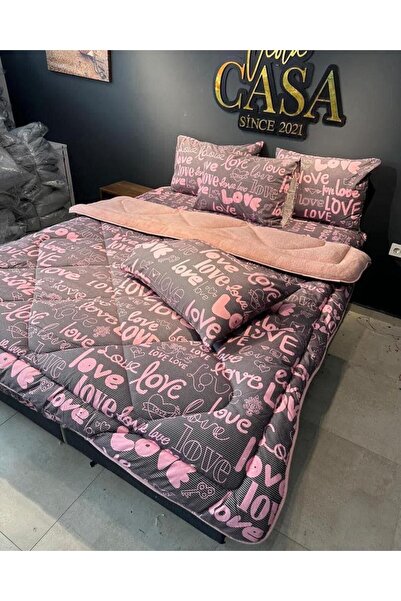 GALAWARRA طقم لحاف مزدوج من القطن من ويلسوفت + 2 كيس وسادة