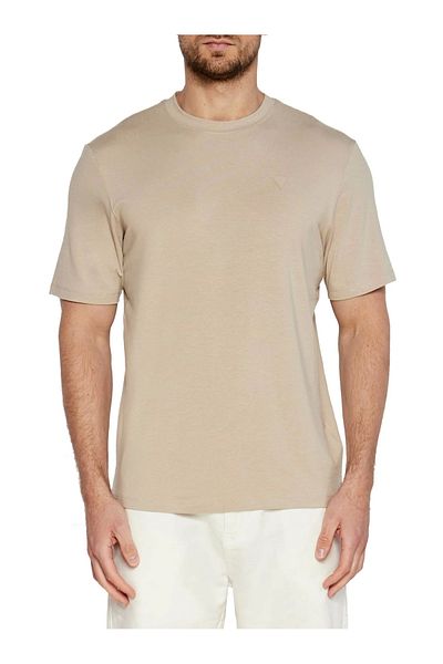Guess Men's Beige Hedley Logo T-Shirt