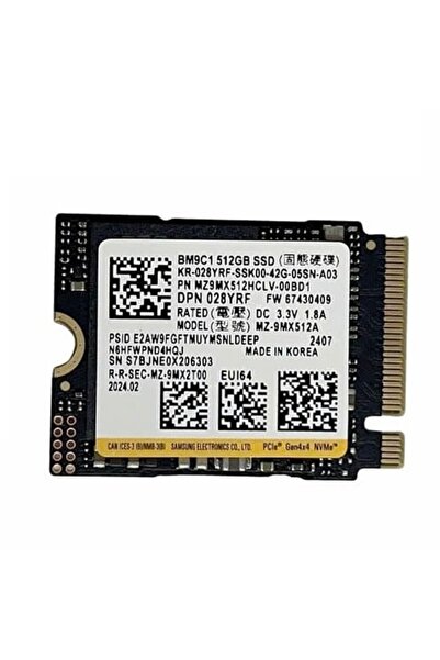 Samsung BM9C1 512 GB 2230 M.2 NVMe SSD - OEM KUTUSUZ -