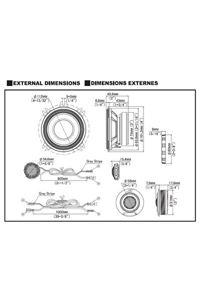 Alpine Σετ 2 ηχείων αυτοκινήτου Alpine S2-S40C, 10 cm, 45W RMS, εξαρτήματα