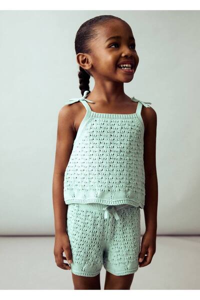 MANGO Baby Kroşe triko şort