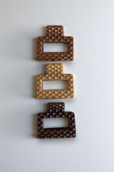 MUTENA Cataramă tip șurub model pătrat de cristal, dimensiune midi, 5 cm