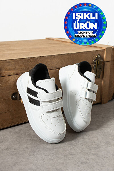 AlbiShoes Erkek - Kız - Çocuk Bebek Unisex Işıklı Cırtlı Air Okul Ayakkabısı ...