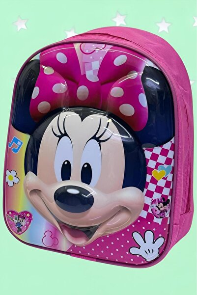 MINNIE 2-6 Yaş Mouse 5d Renkli Kabartmalı Anaokulu Kreş Günlük Sırt Çantası Ve Okul Çantası