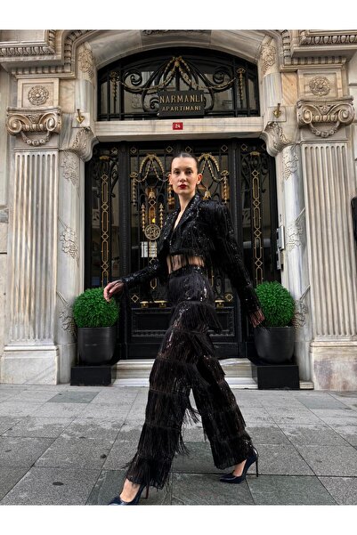 Rheme And Fons Özel Tasarım Couture El Işçiliği Siyah Abiye Ceket