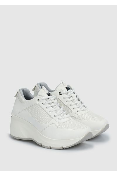 Provoq Women's White Sneakers - Comfortable and Stylish