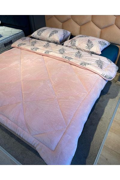 GALAWARRA Welsoft Cotton Double Sided Double Duvet + 2 Pillowcase Set