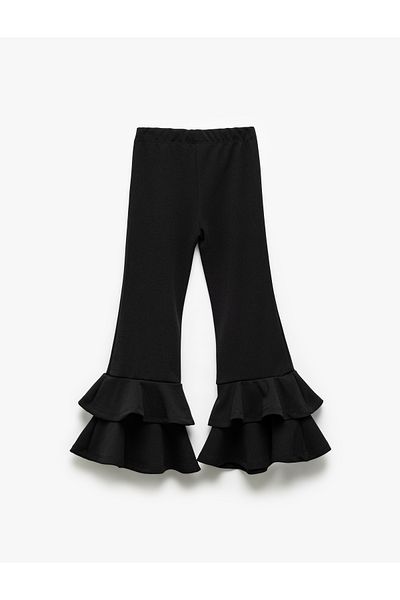 Koton Pantaloni evazați spanioli slim-fit cu detaliu cu volane de sezon nou