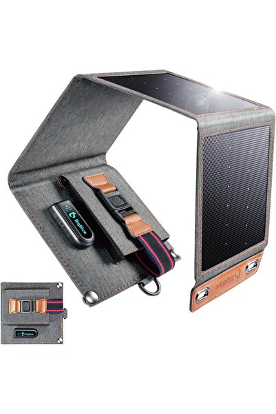 Bigblue 14W Taşınabilir Solar Şarj Cihazı, IPX4 Su Geçirmez, USB Port, Seyaha...