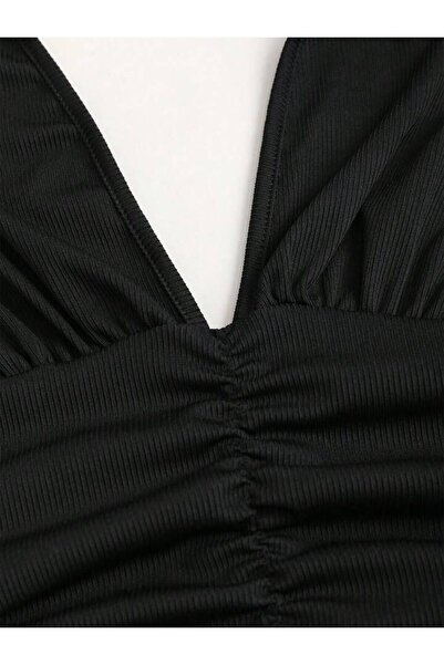 WAY OF LOVE HALTER YAKA ETEĞİ KAT KAT DRAPELİ YAZLIK ELBİSE